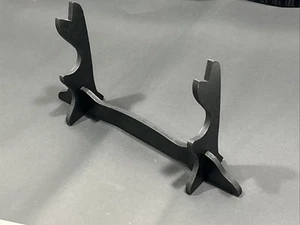 Single Piece Black Wooden Display Sword Stand Samurai Katana Ninja Sword Holder - Picture 1 of 4
