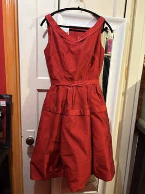 Vestido de cóctel rojo Jeunes Filles Paris 1950 de Jacques Heim para I Magnin Foto 1 de 4