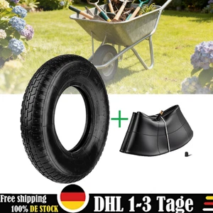 Schubkarren Reifen Set 4.80/4.00-8 Zoll (400x100) Mantel & Schlauch NEU 1/2/4Set - Bild 1 von 11