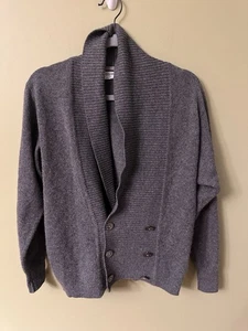 Vintage Gloria Sachs schottische Kaschmir Strickjacke Pullover Damen Größe Medium grau - Bild 1 von 10