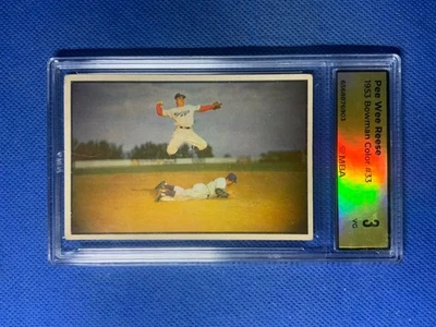 1953 Bowman Color #33 Pee Wee Reese  Brooklyn Dodgers MBA 3 - Image 1 of 2