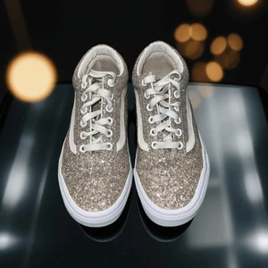 Vans Silver Gold Glitter Unisex Shoes Mens: 6.0 Women: 7.5 - Picture 1 of 8
