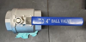 Stainless Steel 4" full-flow Ball Valve NPT female both sides, 1000 WOG - Picture 1 of 4