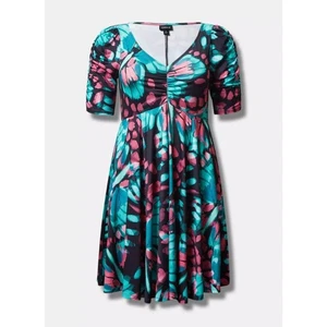 Vestido patinador Torrid Plus para mujer mini estudio tejido ceñido frente mariposa talla 4 4X - Imagen 1 de 6