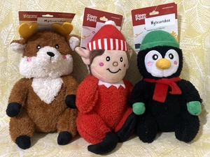 ZippyPaws 3-Pack Holiday CHEEKY CHUMZ ELF, PENGUIN, MOOSE Dog Toy -FREE SHIPPING - Picture 1 of 10