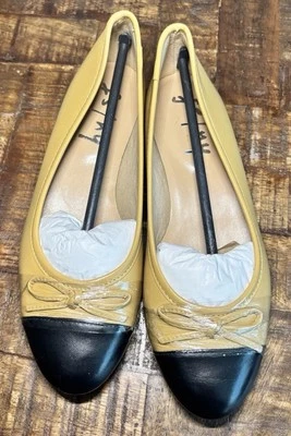 Tuckernuck Leather Flats French Sole Camille Ballet Bow Flats Size 6.5 - Image 1 of 4