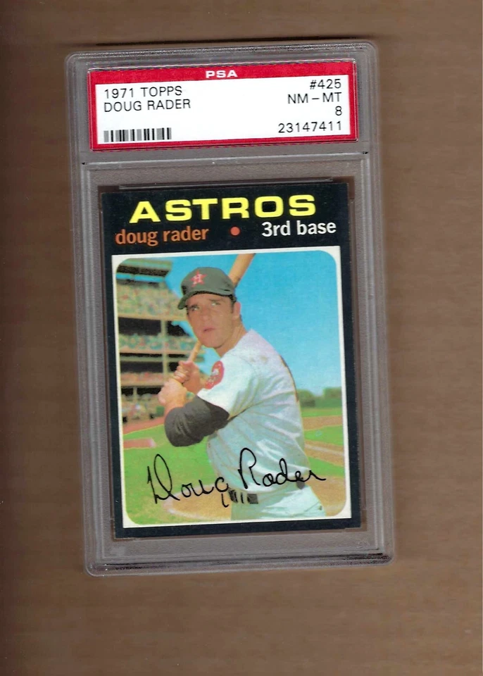 1971   TOPPS   DOUG  RADER  #  425    PSA  8 - Image 1 of 1