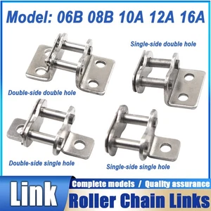 Simplex Roller Chain Links Offset Connecting Link with Bent Ear 06/08B 10/12/16A - Picture 1 of 34