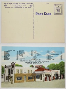 South Side Texaco Station & Cafe, Mitchell, SD, Hiways 16 & 37, 1940s Linen - Picture 1 of 1