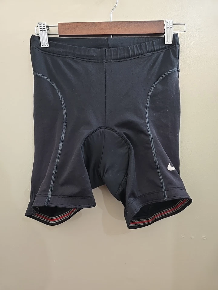Pantalones Cortos de Ciclismo Nike Mujeres Grandes 12/14 Negros Dri-Fit Acolchados Ciclismo Cintura Elástica Foto 1 de 4