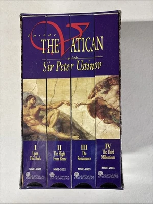INSIDE THE VATICAN, PETER USTINOV, NEW 1994 SEALED SET OF 4 VHS COLOR TAPES - Image 1 of 4