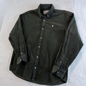 Carhartt WIP Flint Corduroy Button Up Green Shirt / Herren Gr. XL - Bild 1 von 11