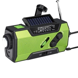 Emergency Weather Radio Hand Crank Portable Solar Charging with AM/FM/NOAA9112 - Foto 1 di 9