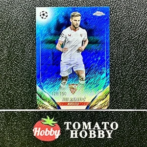 TOPPS CHROME UEFA 2023-24 IVAN RAKITIC /150 BLUE SHIMMER REFRACTOR SEVILLA - Picture 1 of 2