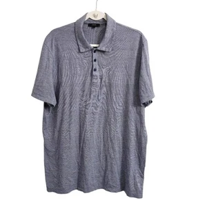 Vince Polo Shirt Mens XL Blue Geometric Golf Short Sleeve Pima Cotton Collared - Picture 1 of 10