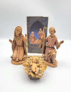 Belén Sagrada Familia Fontanini Vintage 4 Piezas 5" 1983 Depose Italia - Imagen 1 de 14