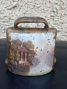 Antik Klein Glocke Alp Schweiz Dekor Gemalt - Picture 1 of 6
