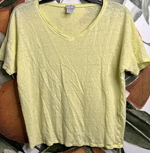 Camiseta Chicos Talla 1 Mediana Cuello en V 100% Lino Manga Corta - Imagen 1 de 5