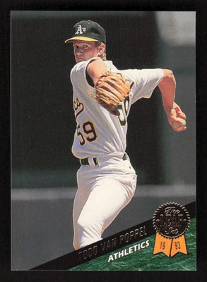 Todd Van Poppel 1993 Leaf #448 Oakland Athletics - Image 1 of 2