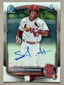 2025 Bowman Chrome - Prospect Autographs Sammy Hernandez #CPA-SH Cardinals - Picture 1 of 2