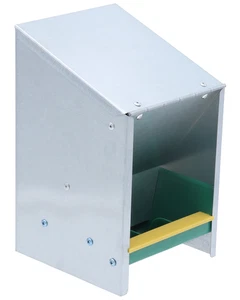 Geflügel Futterautomat 2,5kg Futtertrog Hühner Futter Automat mit Klappdeckel - Bild 1 von 6