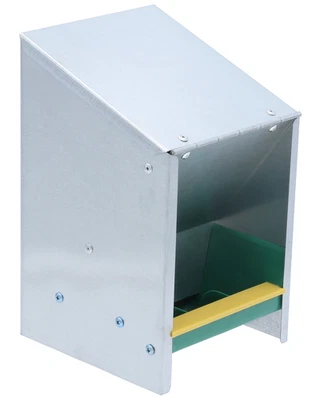 Geflügel Futterautomat 2,5kg Futtertrog Hühner Futter Automat mit Klappdeckel - Bild 1 von 4