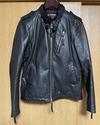 BEAMS Single Riders Jacket Leather Jacket Genuine Leather M Size - Image 1 of 4