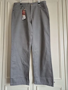 Samuel Windsor Grey Chino Trousers Cotton Casual, W36 L31 **NEW** - Picture 1 of 8