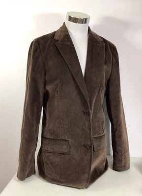 Gap Blazer куртка Y2K Sport пальто коричневый бархат мужской средний - Изображение 1 из 4