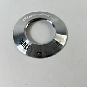 Harley Davidson Screamin Eagle Round Air Cleaner Cover Insert Brushed Aluminum - Picture 1 of 7