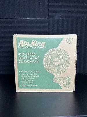 Air King 9145 6" Blade Dia Portable Clip Fan, Non-Oscillating, 2 Speeds - Image 1 of 4