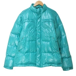 Prince Down Jacket Large Size LL Zip Up Stand Collar Green X Used 085f566be8e7ce - Picture 1 of 9