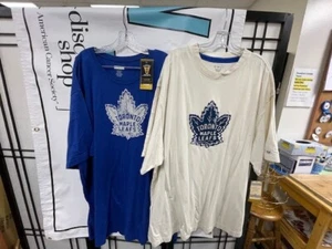 Lot of 2 Men's CCM Toronto Maple Leafs NHL T-Shirts White Blue Size 3XL NWT DS31 - Picture 1 of 10