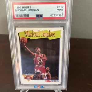 1991 NBA HOOPS MICHAEL JORDAN #317 PSA 9 MINT HOF - Picture 1 of 3