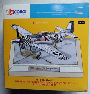 Corgi aviation P51D Mustang 1:72 AN3222 Big Beautiful/Landers 50 Anniv Ed NEW - Picture 1 of 21