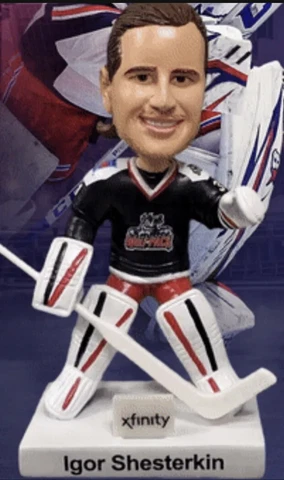 Igor Shesterkin  goalie SGA New York Rangers HARTFORD WOLF PACK Bobblehead Cover