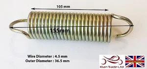 Muelles de asiento de tensión de extensión de expansión de 155x36,5x4,5 mm hágalo usted mismo troquel de metal mecánico - Imagen 1 de 3