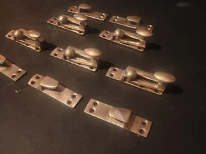 Antique sash window fastener oval small design in rose brass £20 each - Picture 1 of 11