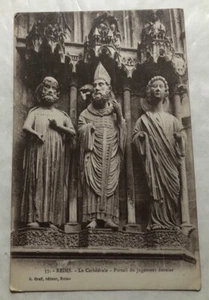 Reims. - La Cathedrale - Portail du Jugement dernier, Frankreich. Postkarte (A3) - Bild 1 von 2