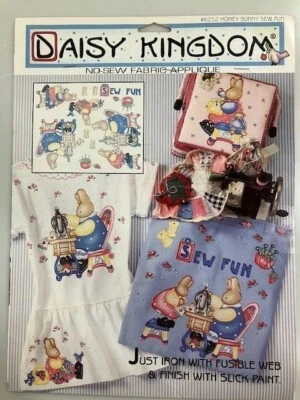 Vintage Daisy Kingdom No Sew Fabric Applique 6252 Honey Bunny Sew Fun - Image 1 of 3