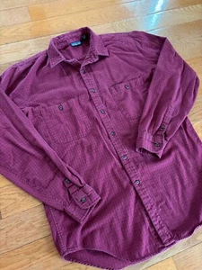 Vintage Patagonia Shirt Mens M Long Sleeve Button Up Red Blue Plaid 100% Cotton - Picture 1 of 7
