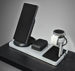 Montre connectée Samsung Galaxy Watch en aluminium combo sans fil avec chargeur casque - Photo 1 sur 5