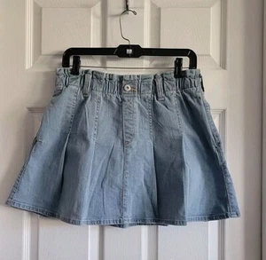 Abercrombie Kids Girls Y2K Jean Stretch Skirt Pleated Size 17/18 New - Picture 1 of 8