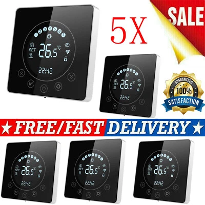 5PCS Wifi LCD Digital Thermostat Raumthermostat  Programmierbare Thermostate DE - Bild 1 von 4