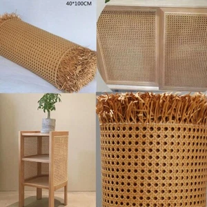 Sedia in tela rattan artificiale plastica 40*100 cm riparazione armadio colore caffè - Foto 1 di 9