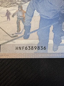 HNF6389836 Radar 2002 Canadian 5 $ Dollar Bank Note UNC - Picture 1 of 3