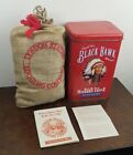 Black Hawk Brand Advertising Metal Can Bbq Hickory Chips Tin 1988 Vintage
