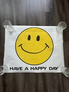 Super Rare White Version HAVE A HAPPY SMILE  PSYCHEDELIC VINTAGE POSTER  1971 - Picture 1 of 1