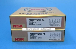 NSK 7012CTYNSULP4 Abec-7 Super Precision Spindle Bearings (Matched Set of Two) - Picture 1 of 4
