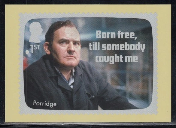 GRAN BRETAÑA Gachas de avena "Nacido libre, hasta que alguien me enseñó" Tarjeta PHQ Foto 1 de 1